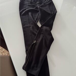 Maternity Black Pants with Zipper Detail